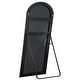 preview thumbnail 12 of 18, Modern Arched Mirror Full-Length Floor Mirror with Stand