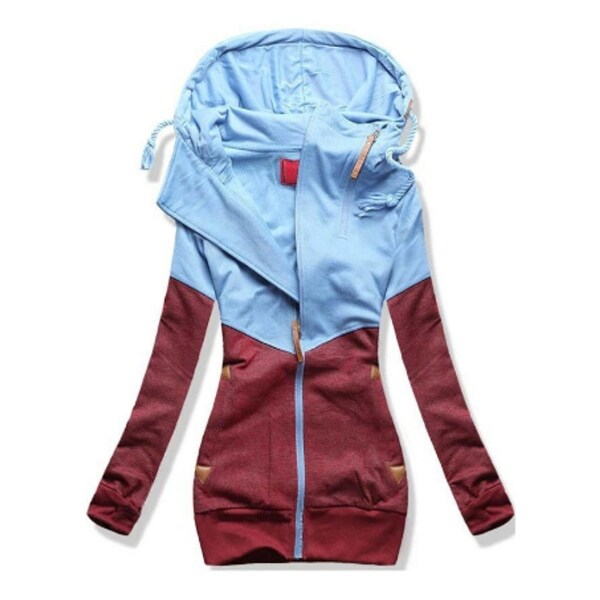 double zipper hoodie jacket