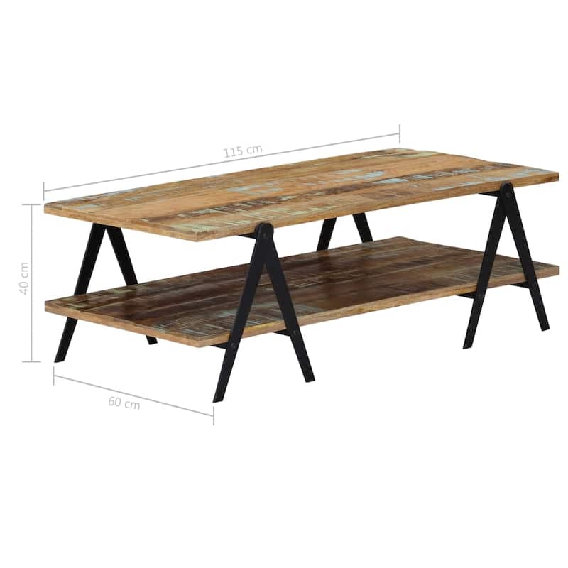 vidaXL Coffee Table 45.3"x23.6"x15.7" Solid Reclaimed Wood - 45.3" x 23.6" x 15.7"
