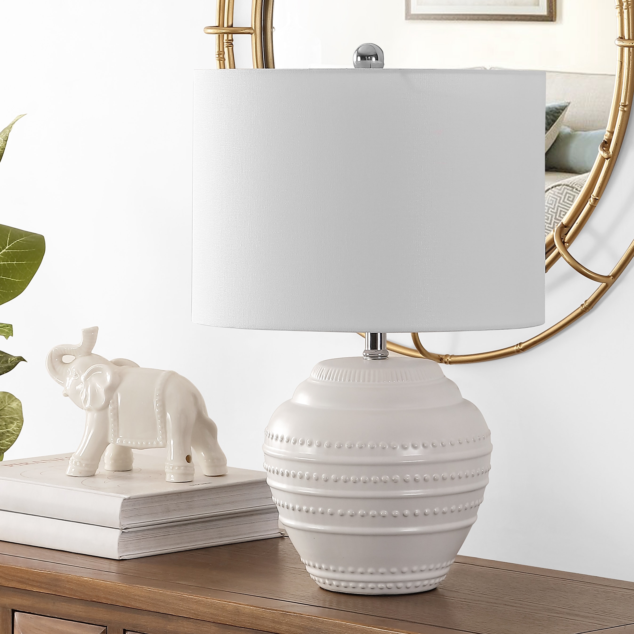 SAFAVIEH Lighting Telsa 22-inch Ceramic Table Lamp - 14" x 14" x 22" - 14Wx14Dx22H