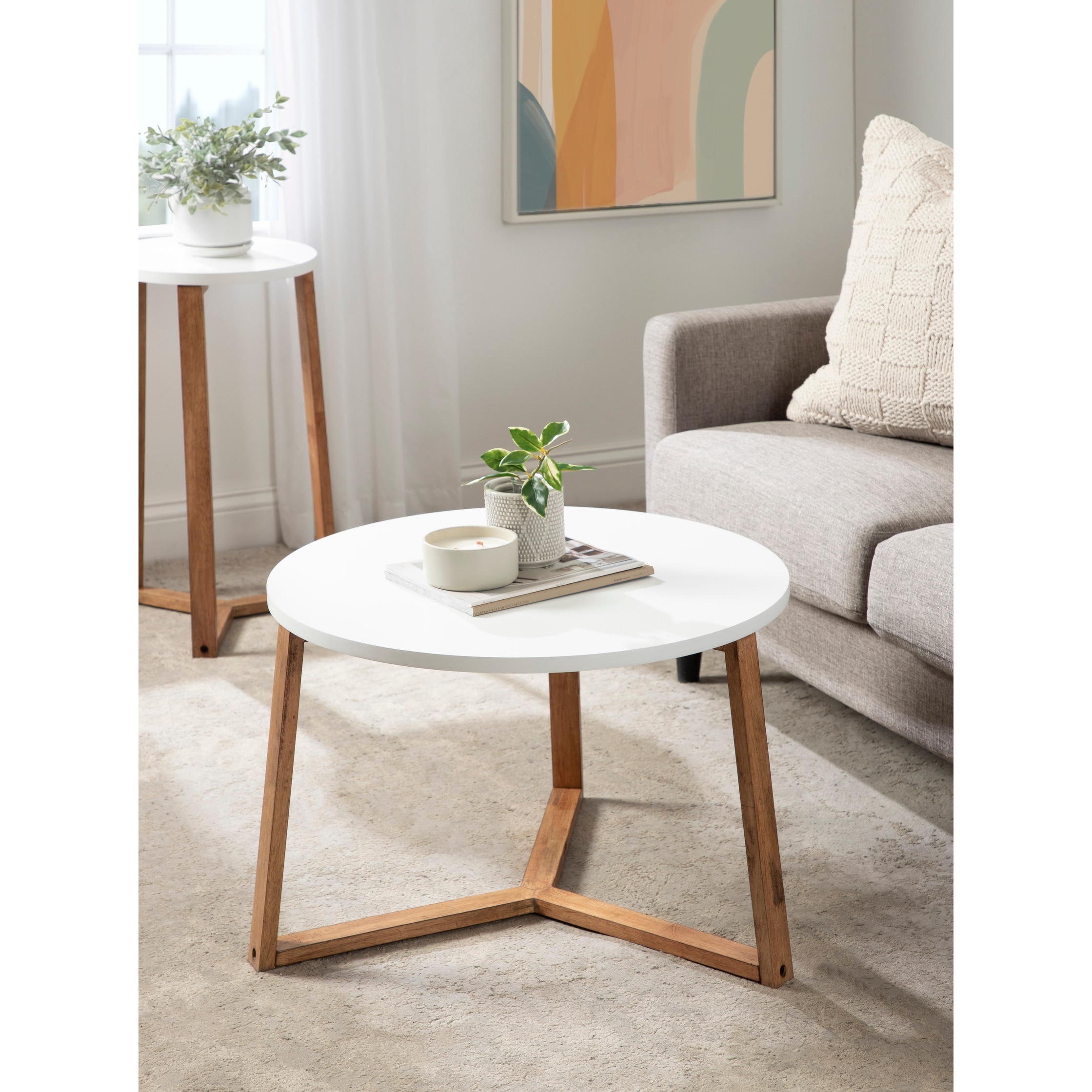 Kate and Laurel Rioux Wood Coffee Table - 26x26x18