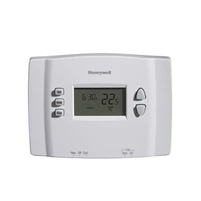 Rectangle White Digital Thermostat Plastic