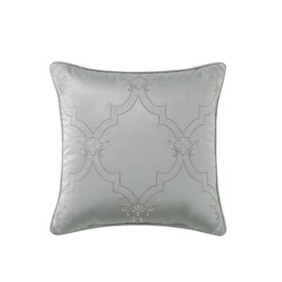 J. Queen New York Sondra 20" Square Embellished Decorative Throw Pillow