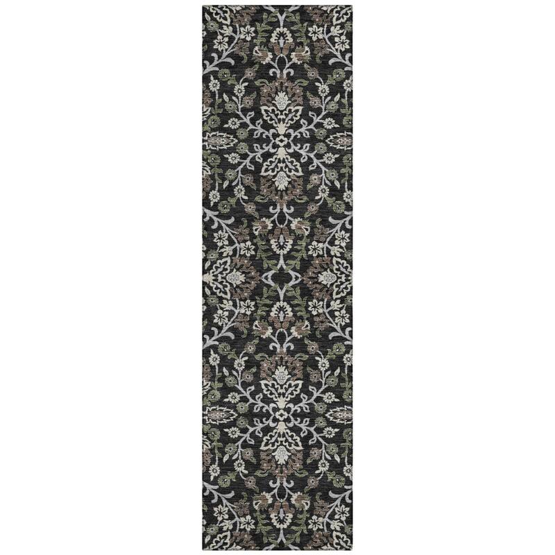 Machine Washable Indoor/ Outdoor Traditional Hartman Chantille Rug