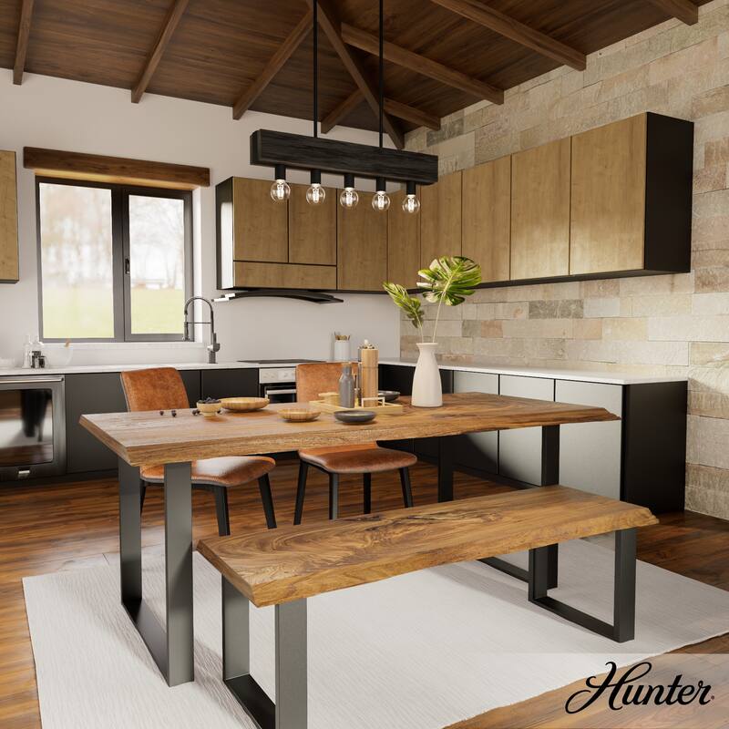 Hunter Donelson Linear Chandelier - Rustic, Farmhouse, Industrial - Kitchen Island, Dining Room