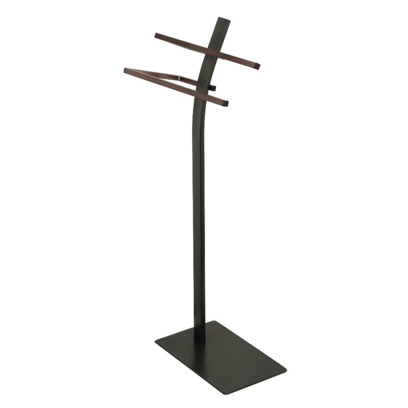 Edenscape Pedestal Dual Towel Rack in Oil Rubbed Bronze - Oil Rubbed Bronze