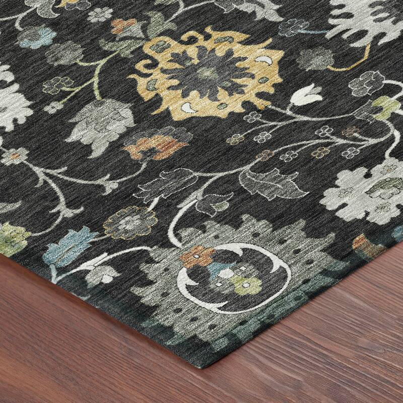 Machine Washable Indoor/ Outdoor Traditional Marci Chantille Rug