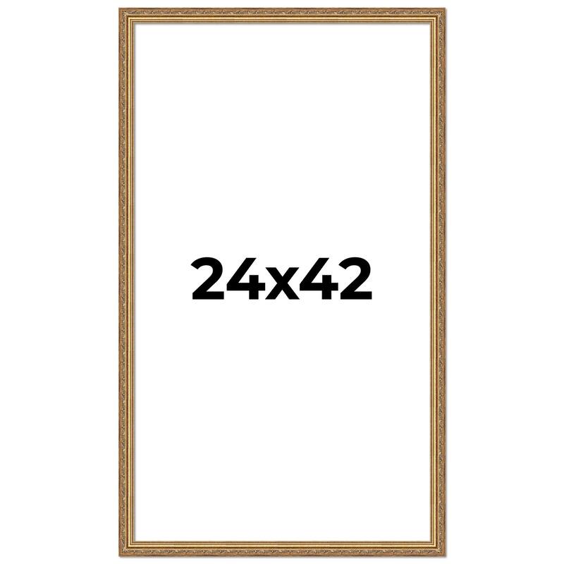 24x42 Frame Red Solid Wood Picture Frame Width 1.75 Inches | Interior Frame Depth 1 13/16 Inches