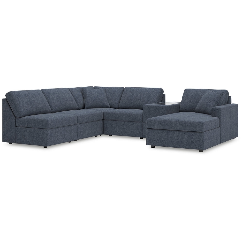 Signature Design by Ashley Modmax 6-Piece Sectional with Chaise and Storage Console - 140" W x 86" D x 36" H