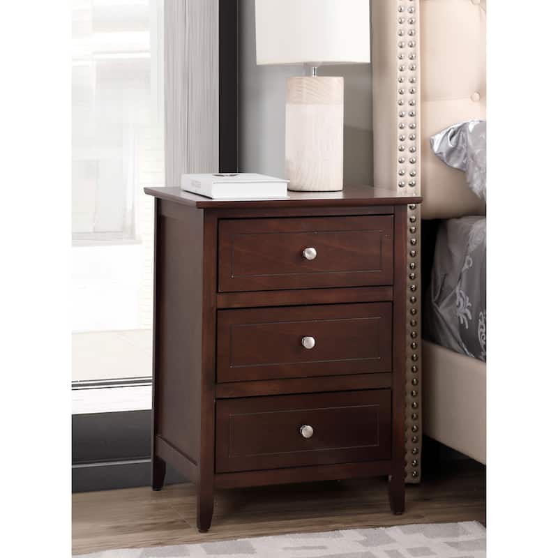 Bedroom Storage Space 3 Drawers Bedside Table