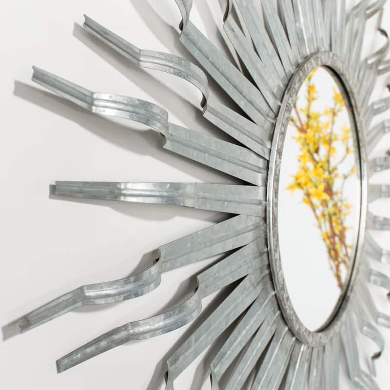 SAFAVIEH Carli 35-inch Sunburst Round Mirror - 35" W x 1.5" L x 35" H