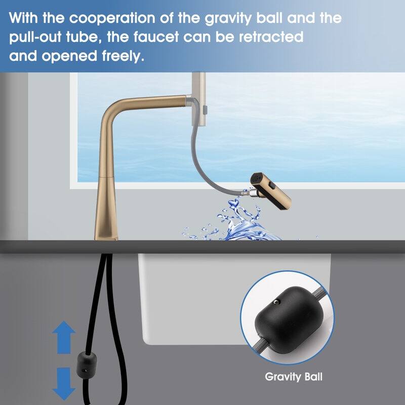 Matte Black Smart Temp 3 Mode Faucet with Pull Down Sprayer​