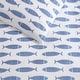 preview thumbnail 5 of 4, Nautica Woodblock Fish Cotton Reversible Blue Duvet Cover Set