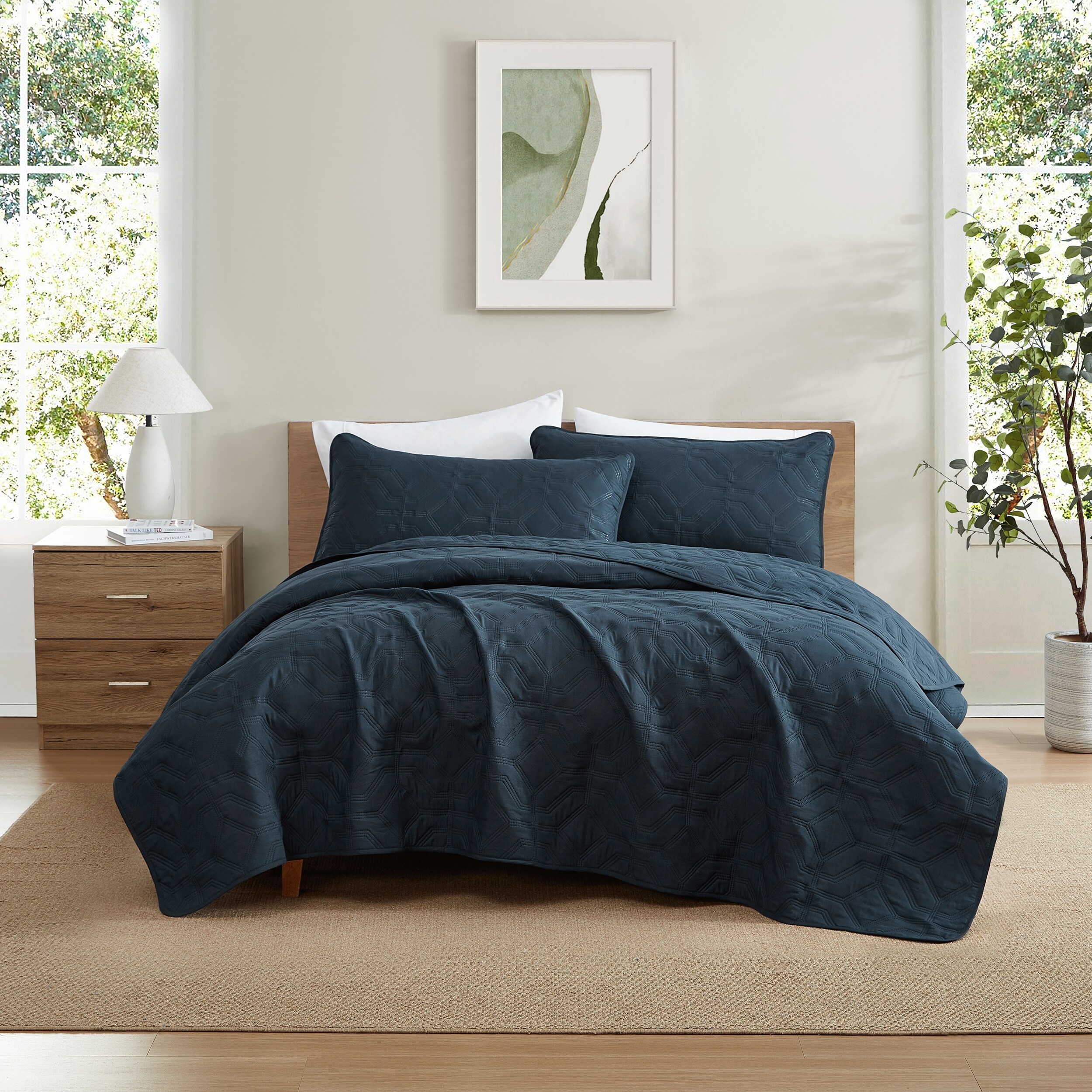 HLC.ME Logan - 3 Piece Size Quilt Set, Lightweight Bedspread Coverlet Set