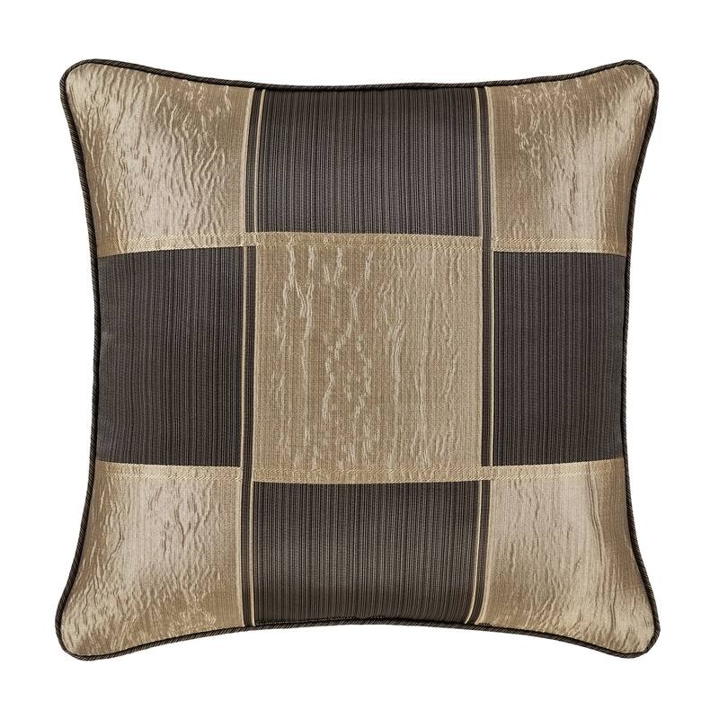 J. Queen New York Brando Bronze 20" Square Decorative Throw Pillow