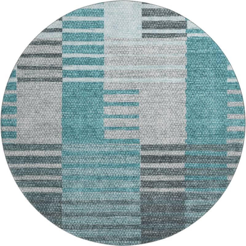 Premium Washable Super Soft Geo Stripe Mayfield Rug