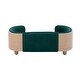 preview thumbnail 3 of 29, Velvet Cushion Chair With Solid Wood legs and Bent Wood Back/Pet Sofa