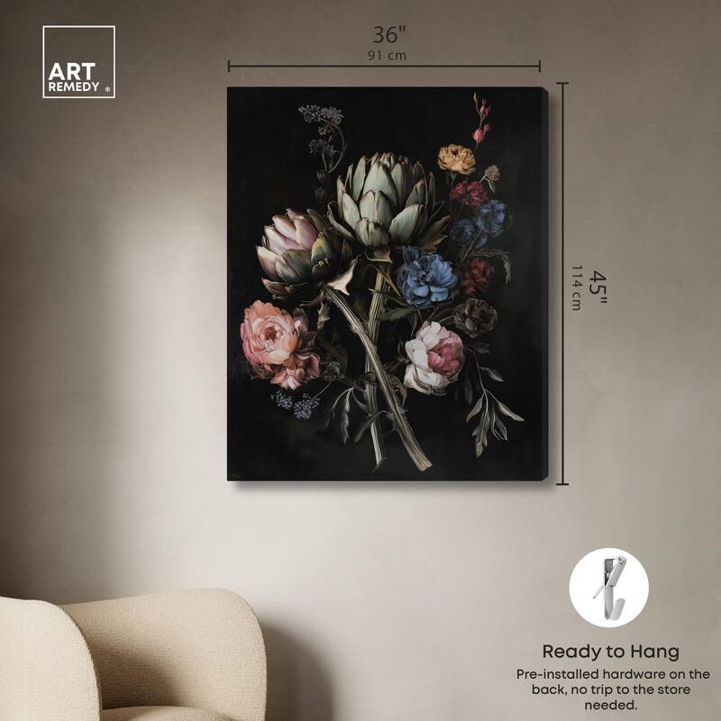 Moody Artichoke III Canvas by Art Remedy, Gallery Wrapped