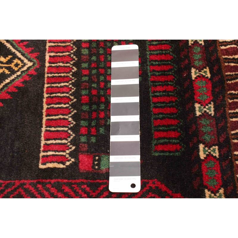 ECARPETGALLERY Hand-knotted Teimani Black Wool Rug - 2'10 x 4'6