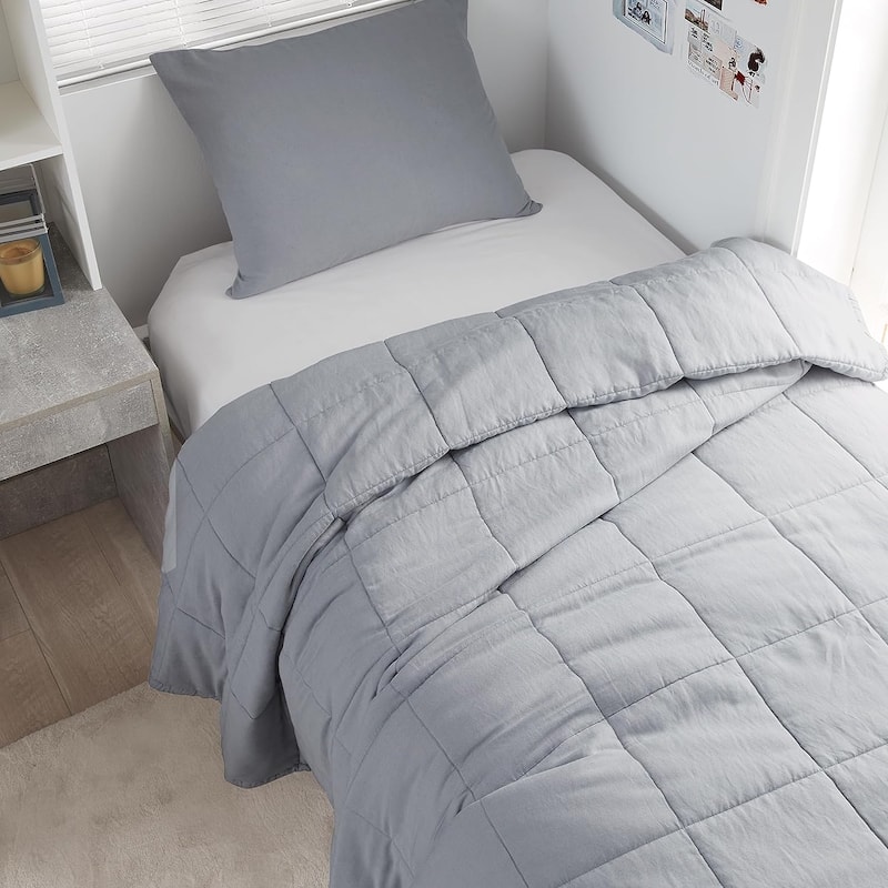 Dark Sky Reserve® - Bamboo Linen Comforter - Portugal Made - Distressed Gray - Twin XL