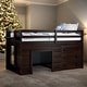 preview thumbnail 1 of 17, Twin Size Loft Bed with Cabinet and Shelf, Maximized space, Espresso Espresso