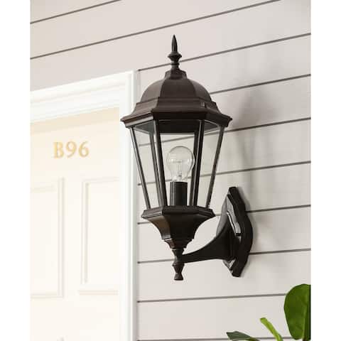 Aged Copper Finish Metal Outdoor Wall Sconce Light