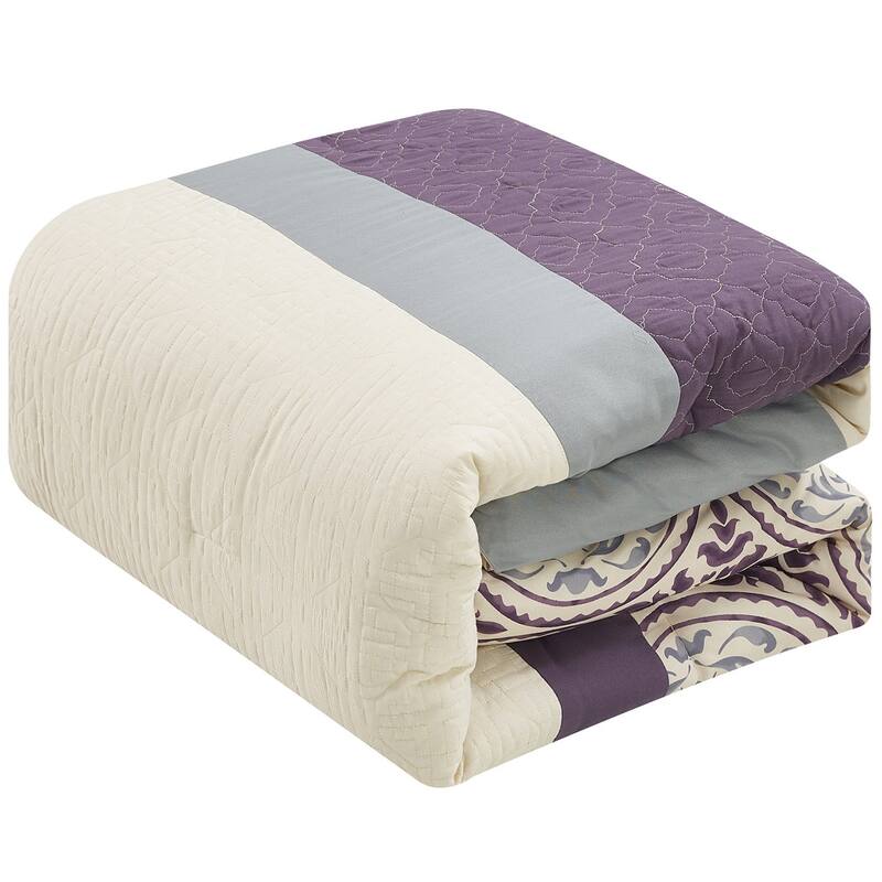 Nanshing Daffodil 7-Piece Medallion Print Comforter Set