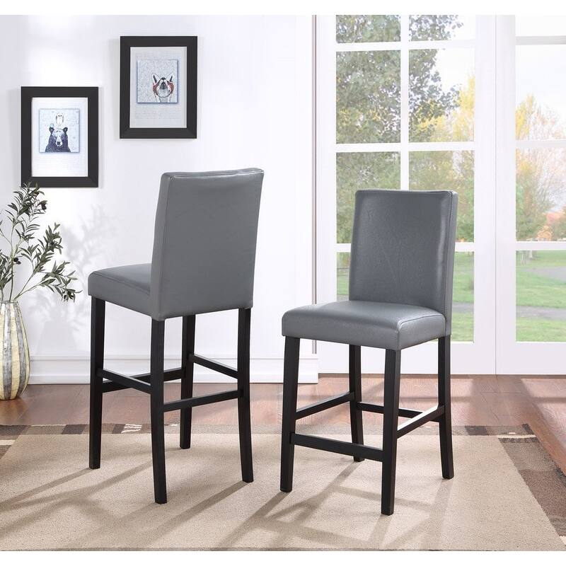 NICO 24" Parson Stool, Eco Leather - Grey