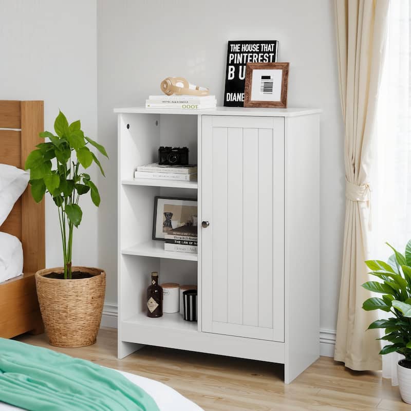 Free Standing Cabinet, Sideboard and Buffet Storage with Doors, Wood Accent Cabinet with Storage, Console Table