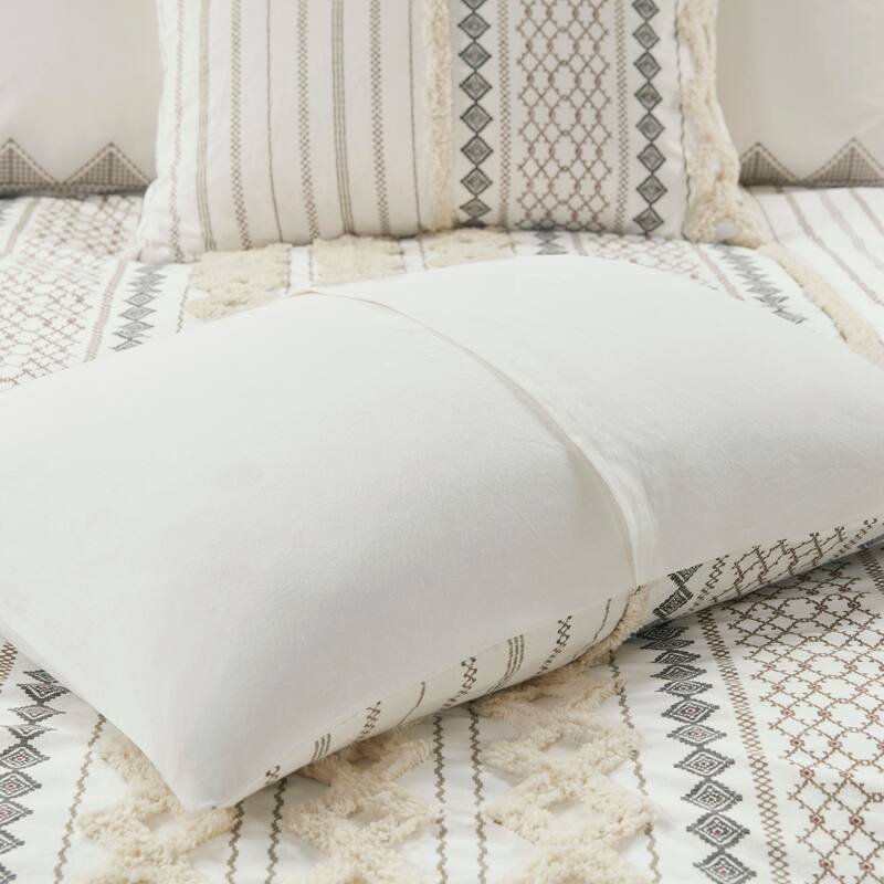 INK+IVY Imani Cotton Printed Comforter Set with Chenille