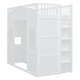 preview thumbnail 10 of 12, Twin Size Loft Bed with Wardrobe, Ladder, and Guard Rails, White
