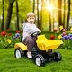 preview thumbnail 3 of 8, Kids Pedal Ride-On Excavator with Manual Bucket, No Power Tractor Car Toy with Backrest Seat for Ages 3-6, Outdoor Pretend Play