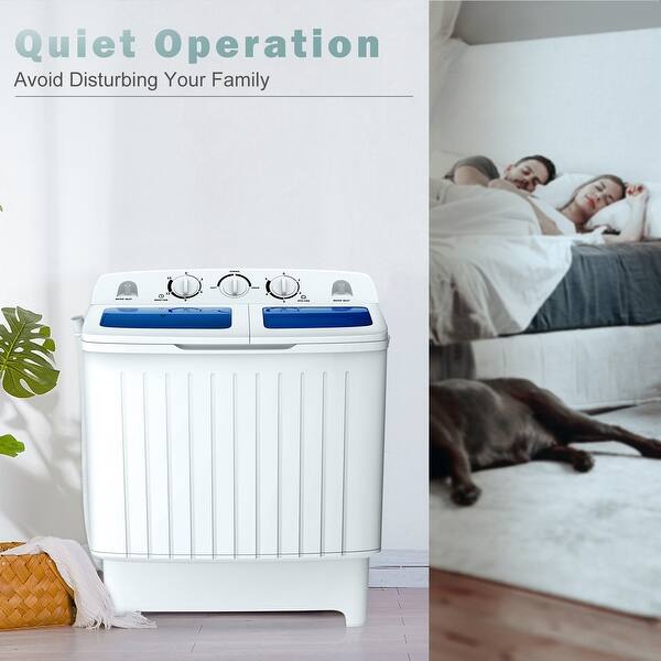 Portable Mini Compact Twin Tub Washing Machine Washer Spin Dryer 20lb