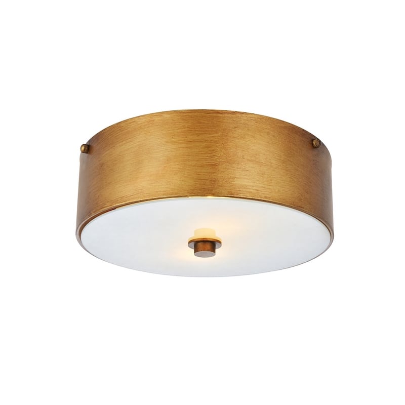 Ivy Court 2-light 12-inch Flush Mount Ceiling Light with White Shade
