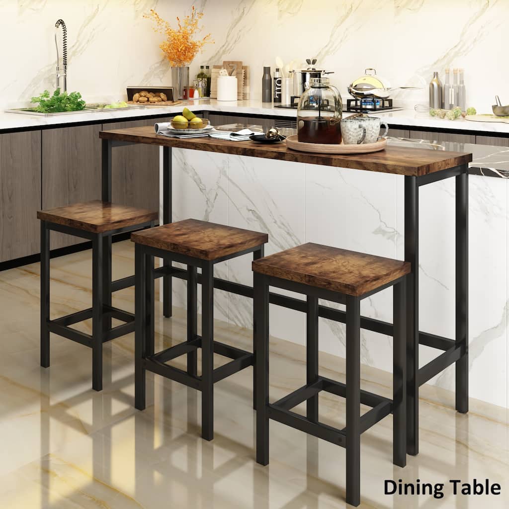Counter Height Extra Long Dining Table Set for Kitchen Table, Breakfast Table, Small Workbench, Desk, Coffee Table