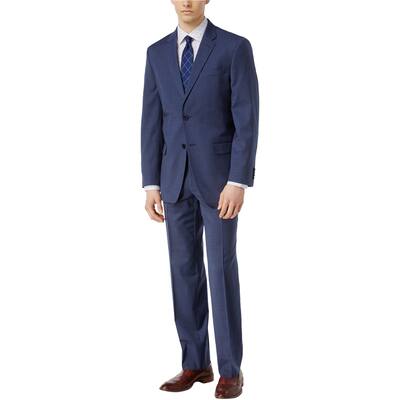 Tommy Hilfiger Mens Check Stretch Formal Tuxedo