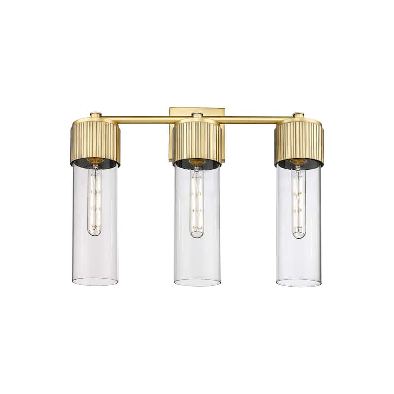 Innovations Lighting 428-3W-16-21 Bolivar Vanity Bolivar 3 Light 21" - Brushed Brass / Clear