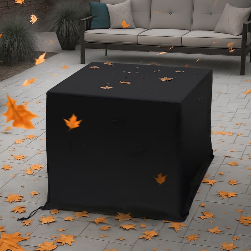 Outdoor Oxford Cover for Pyramid Propane Gas Patio Heater, Water, UV-Resistant - Fit for 30.6*30.6*25.2 Heater - Black