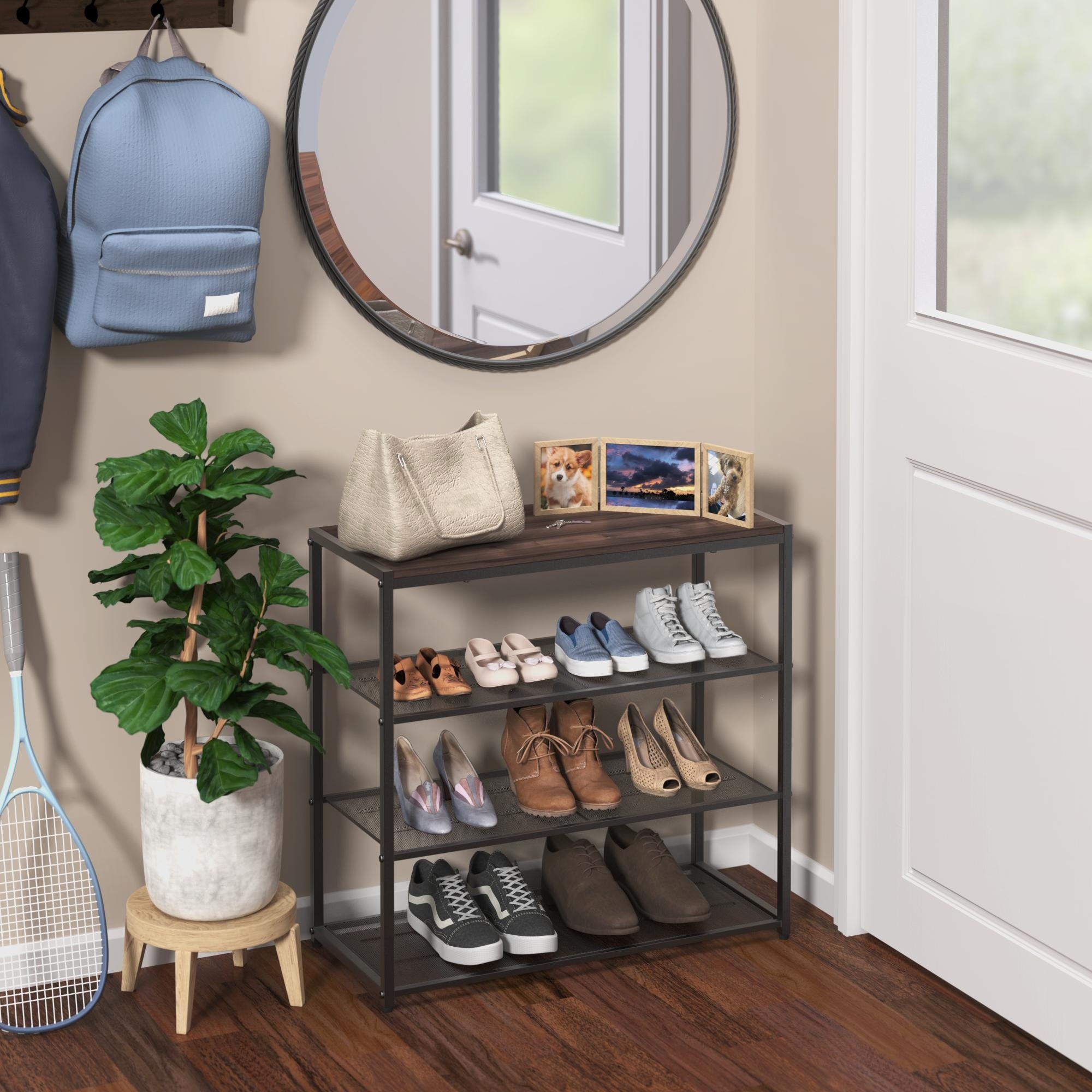 Shoe rack discount steel frame