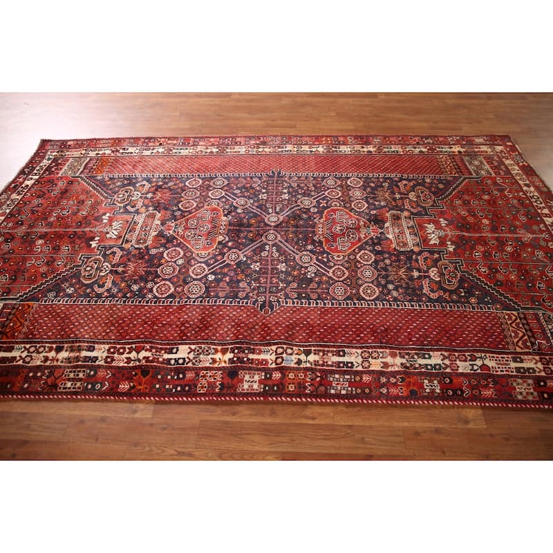 Kashkoli Persian Vintage Area Rug Handmade Wool Carpet - 5'5"x 9'1"