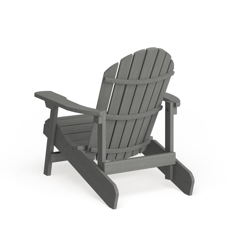Eco-friendly Synthetic Wood Folding and Reclining Adirondack Chair