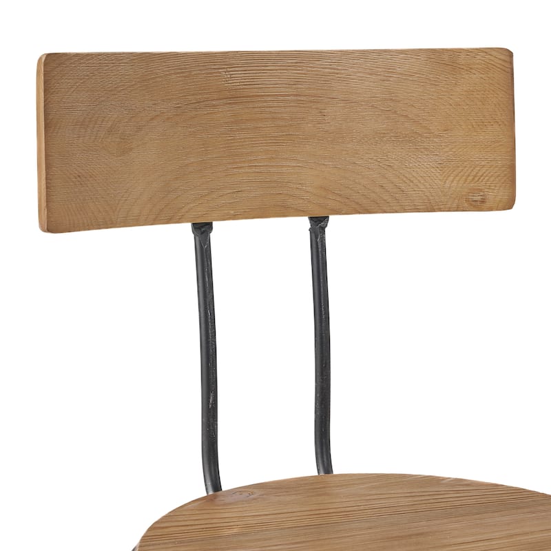 Stirling Adjustable Wood Backed Bar Stool by Christopher Knight Home