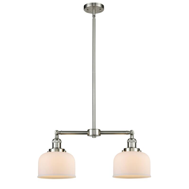 Innovations Lighting Large Bell 2 Light 24" Wide Linear Chandelier