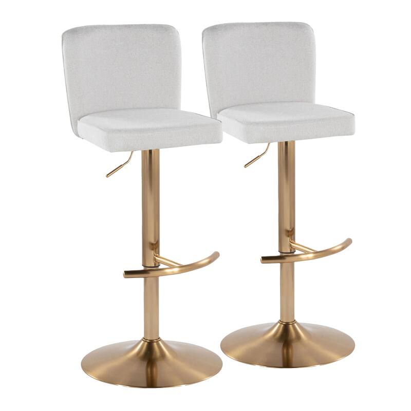 Porch & Den Holden Adjustable Bar Stool with Rounded T Footrest (Set of 2)