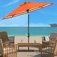 preview thumbnail 2 of 23, SAFAVIEH Athens Inside Out Striped 9-foot Outdoor Umbrella
