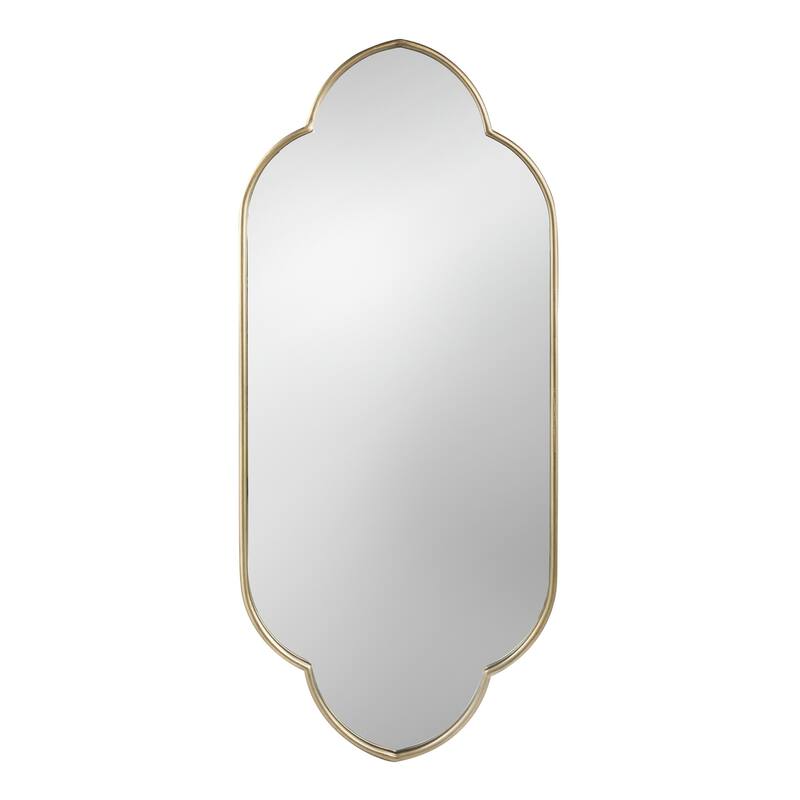 Champagne Gold Decorative Wall Mirror - Notched Edges