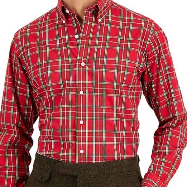 club room men's dress shirts Club Room Men's Regular Fit Cotton Stripe Dress Shirt Red Size 32X33 - Bed Bath & Beyond