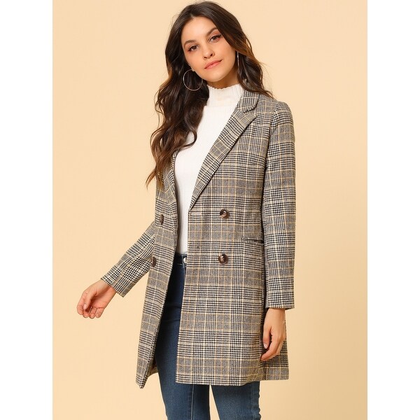 check blazer coat