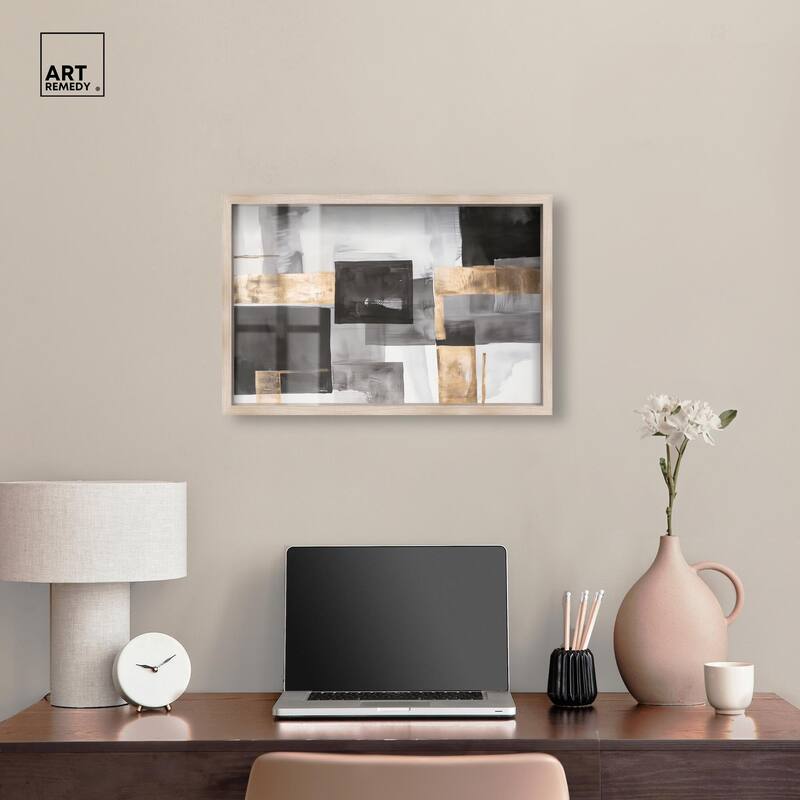 Graphite and Glimmer I Shadowbox by Art Remedy