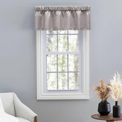 Premium Grasscloth Sheen Tailored Curtain Valance 54"W x 15"L - 54"W x 15"L